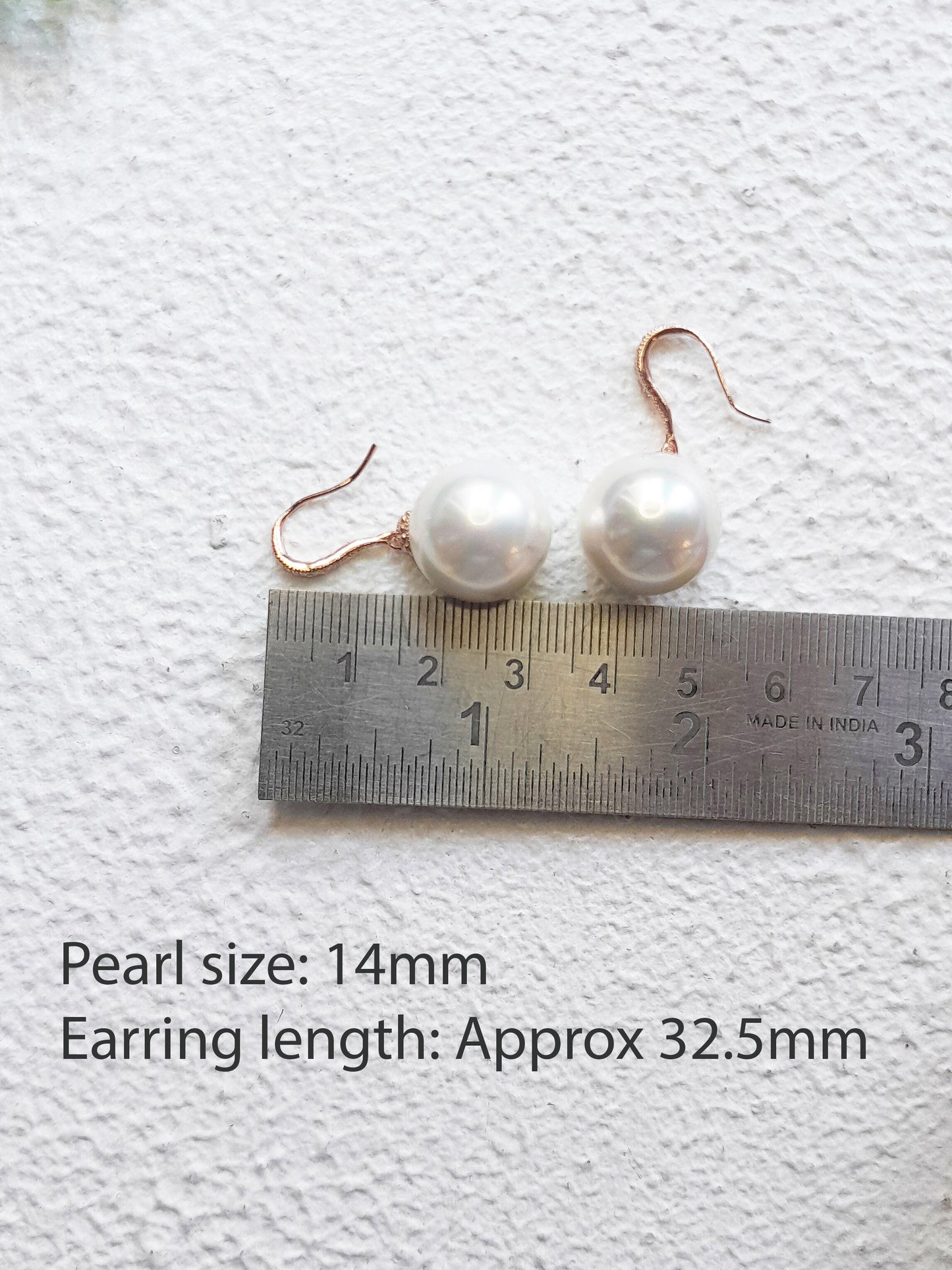 Pearl Drop Bridal Earrings CZ Hook