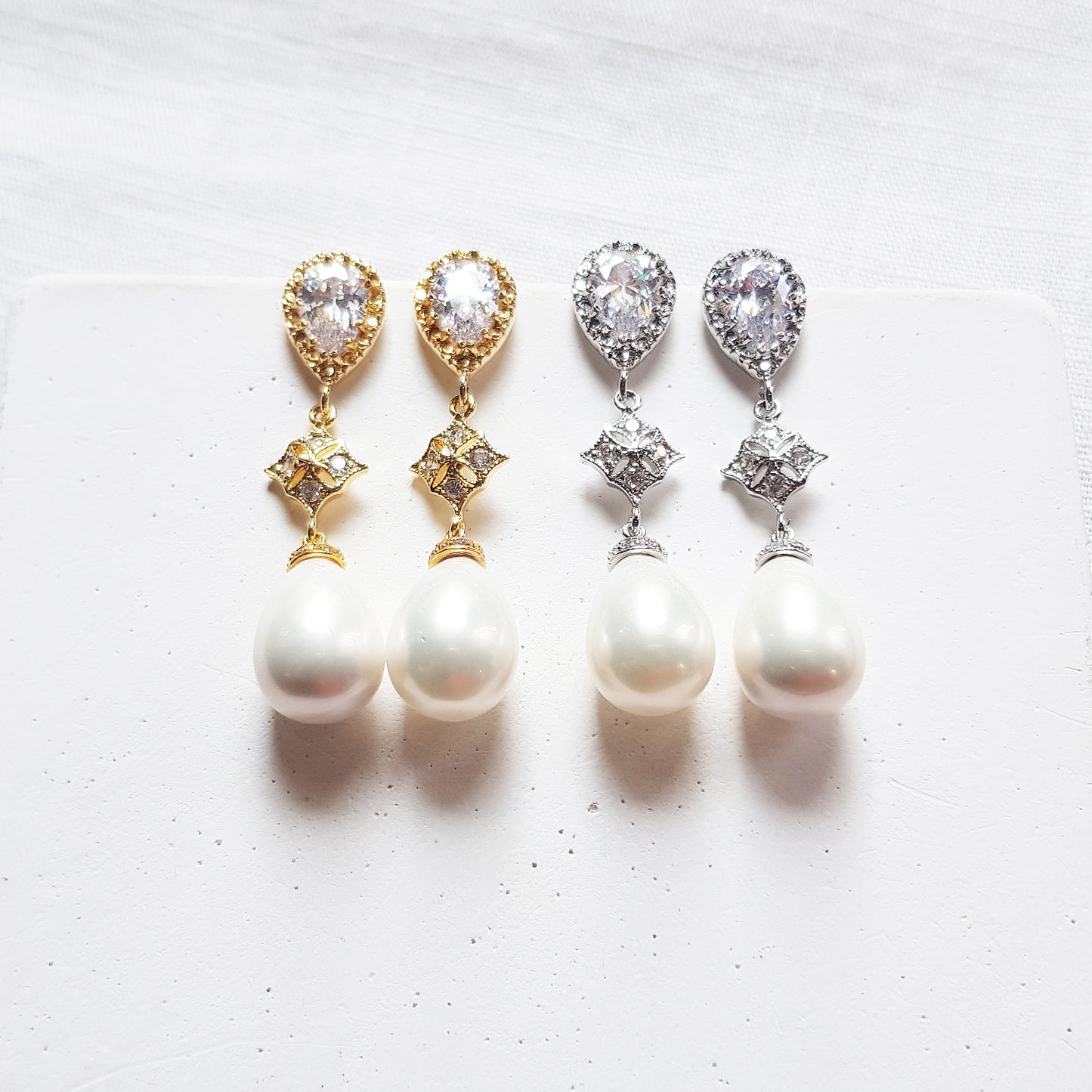 art deco pearl earrings