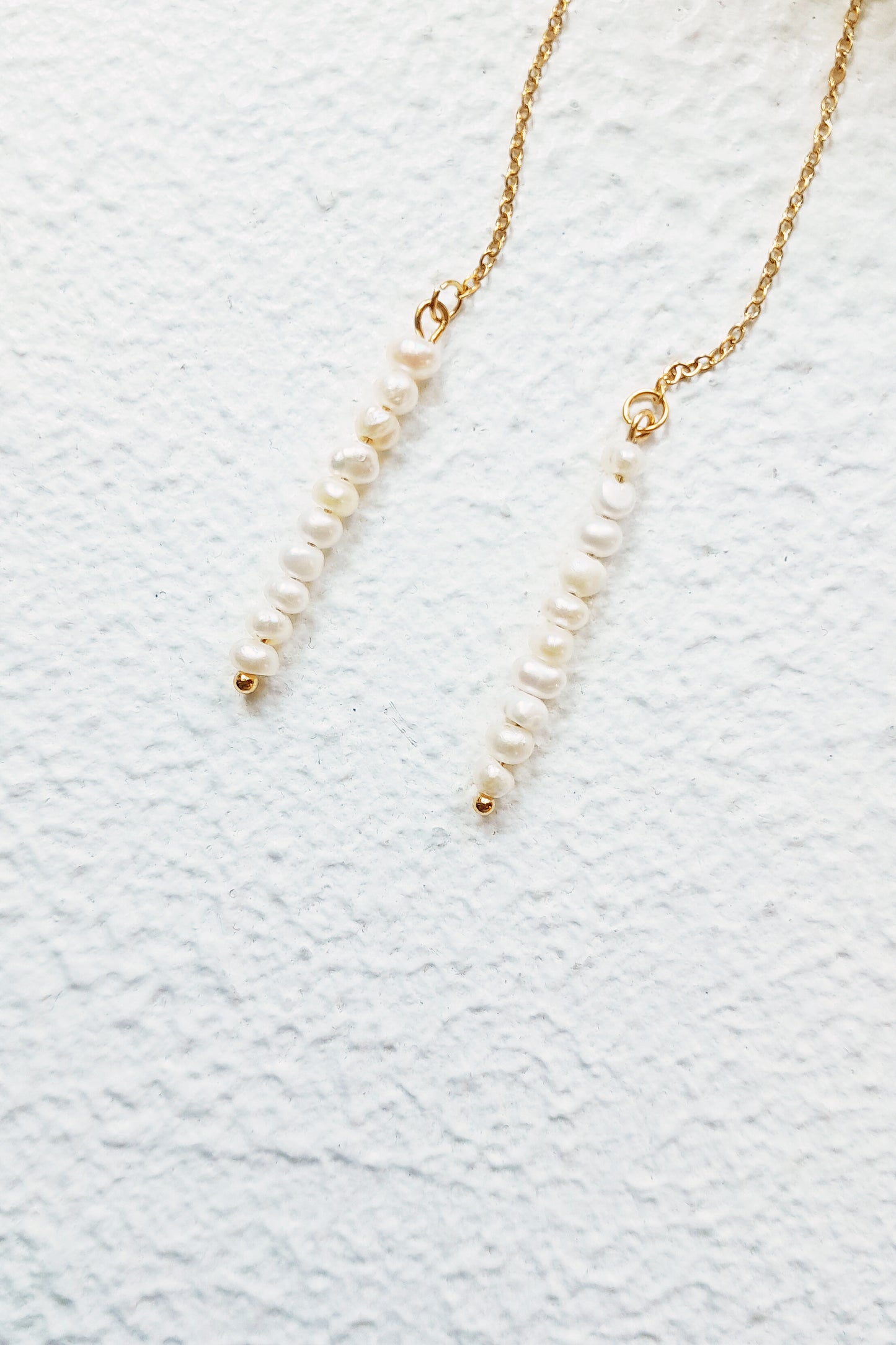 Delicate Pearl Threader Earrings