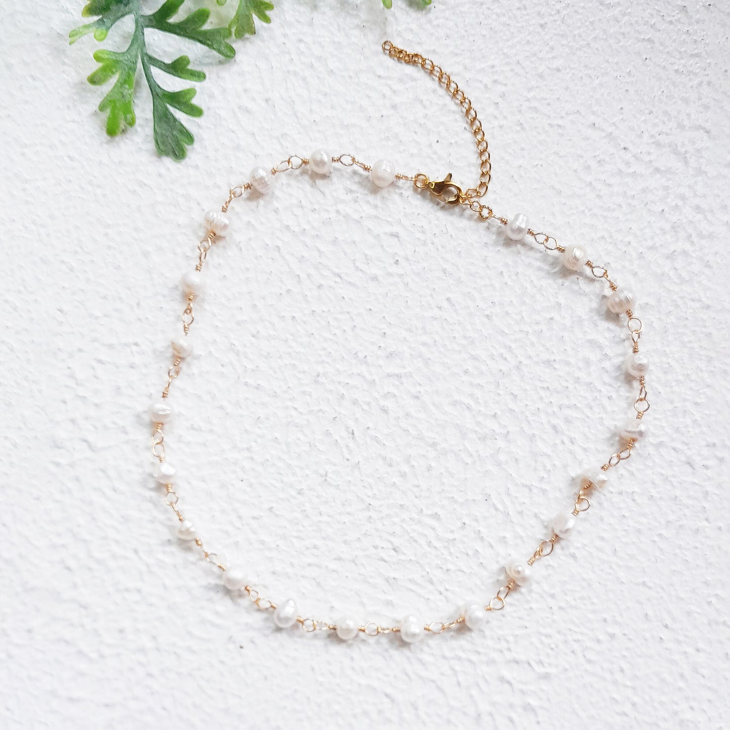 Irregular Pearl Choker Necklace gold, Freshwater Pearl Jewelry,