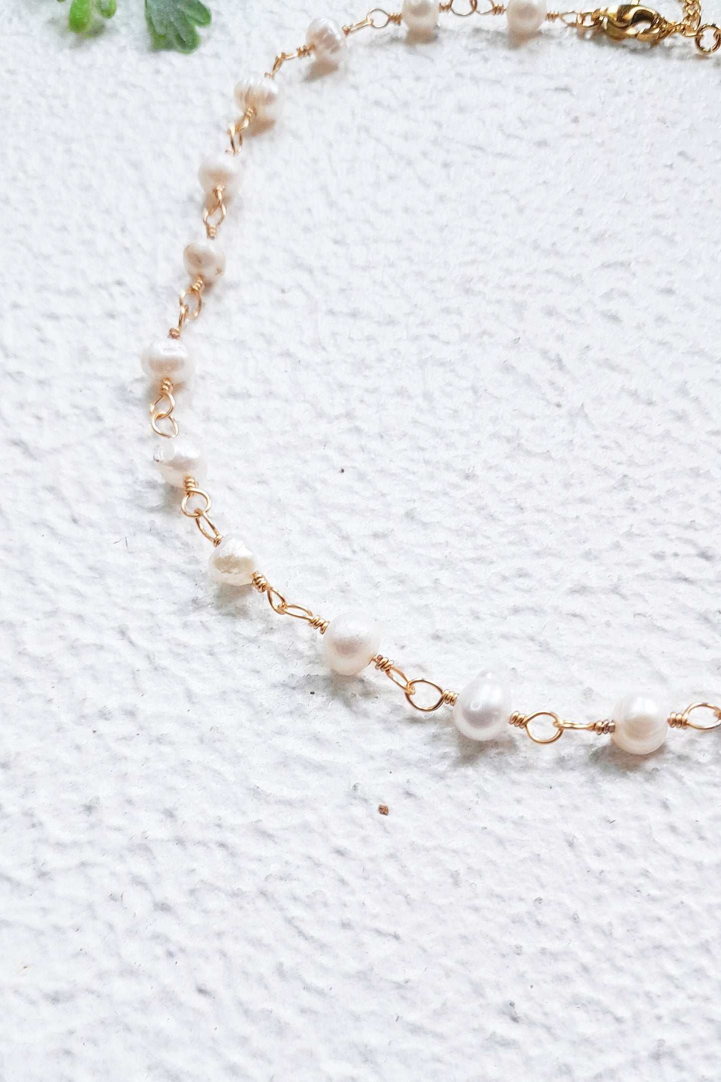 Irregular Pearl Choker Necklace gold, Freshwater Pearl Jewelry,