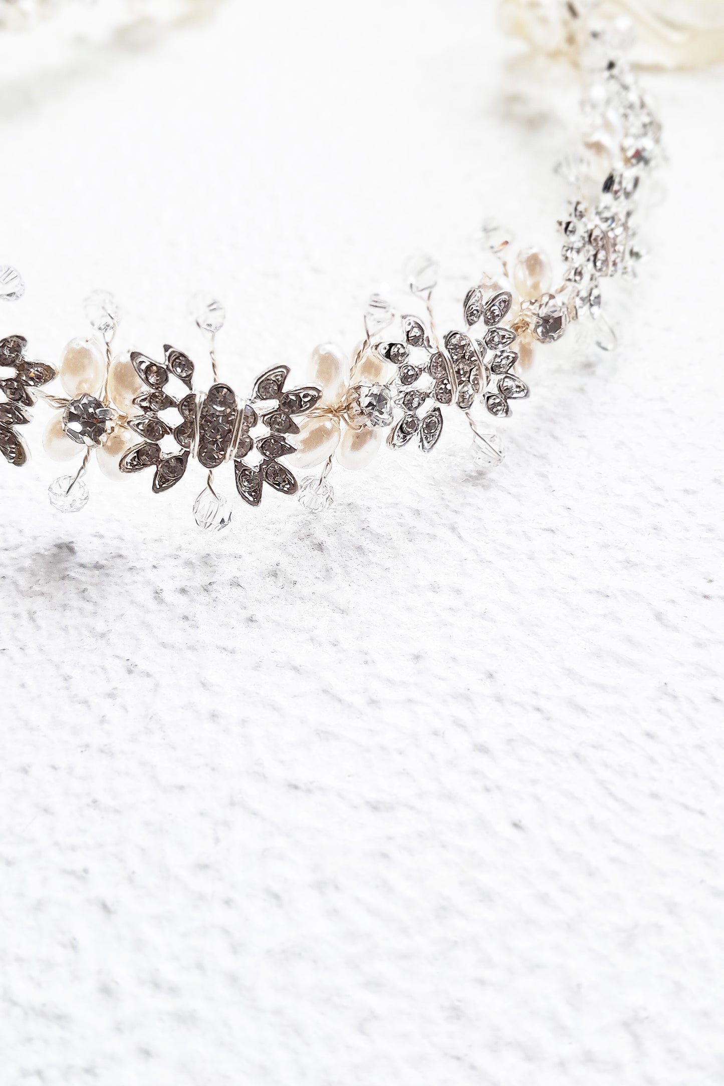 Crystal & Pearl Bridal Headband | Wedding