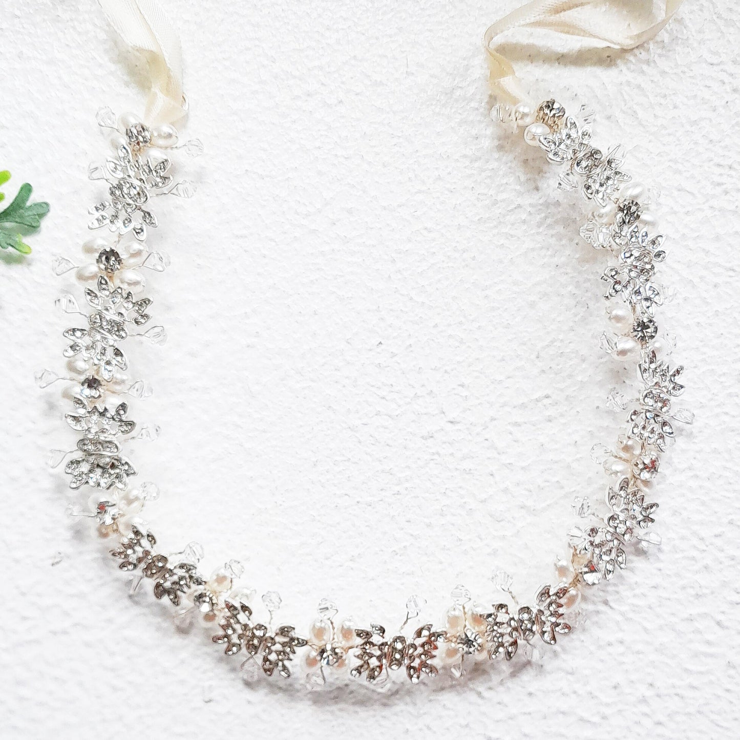 Crystal & Pearl Bridal Headband | Wedding