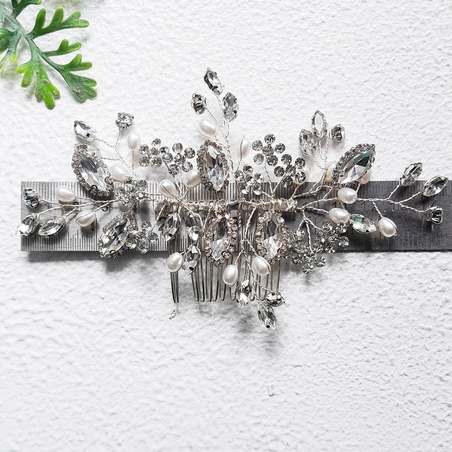 Crystal Pearl Bridal Comb