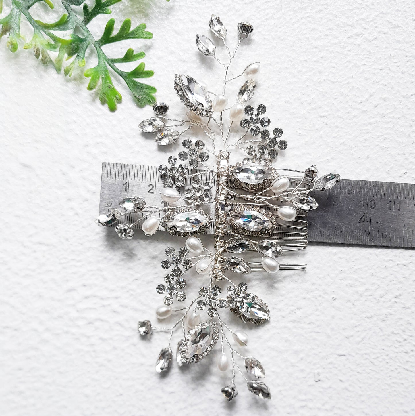 Crystal Pearl Bridal Comb