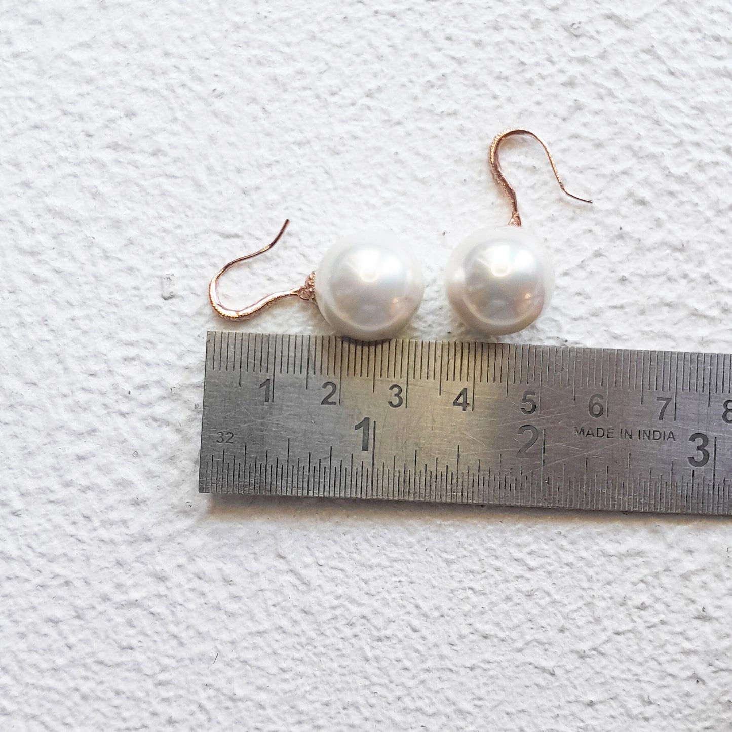 Pearl Drop Bridal Earrings CZ Hook