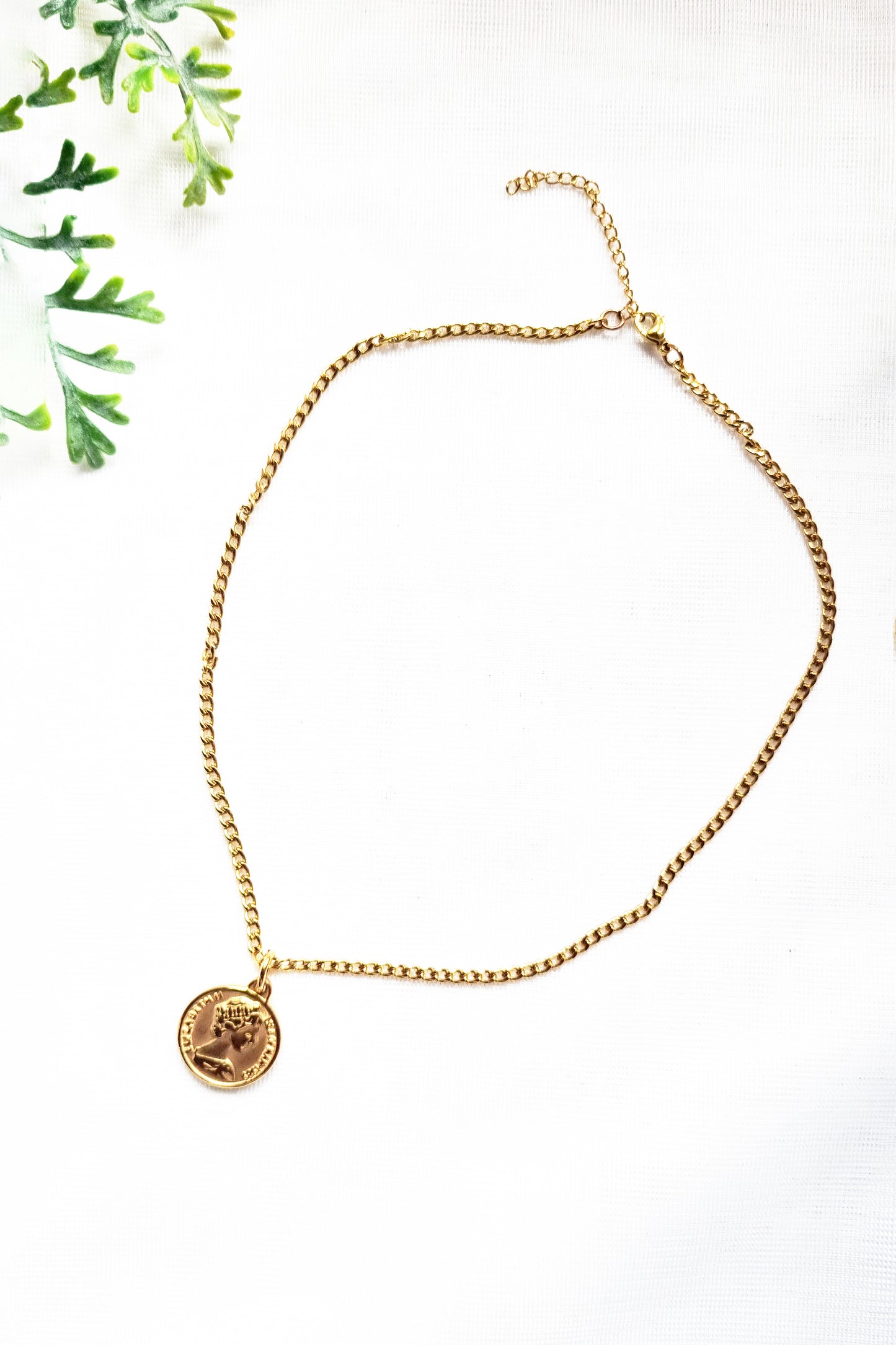 18K Gold Plated Coin Choker Necklace