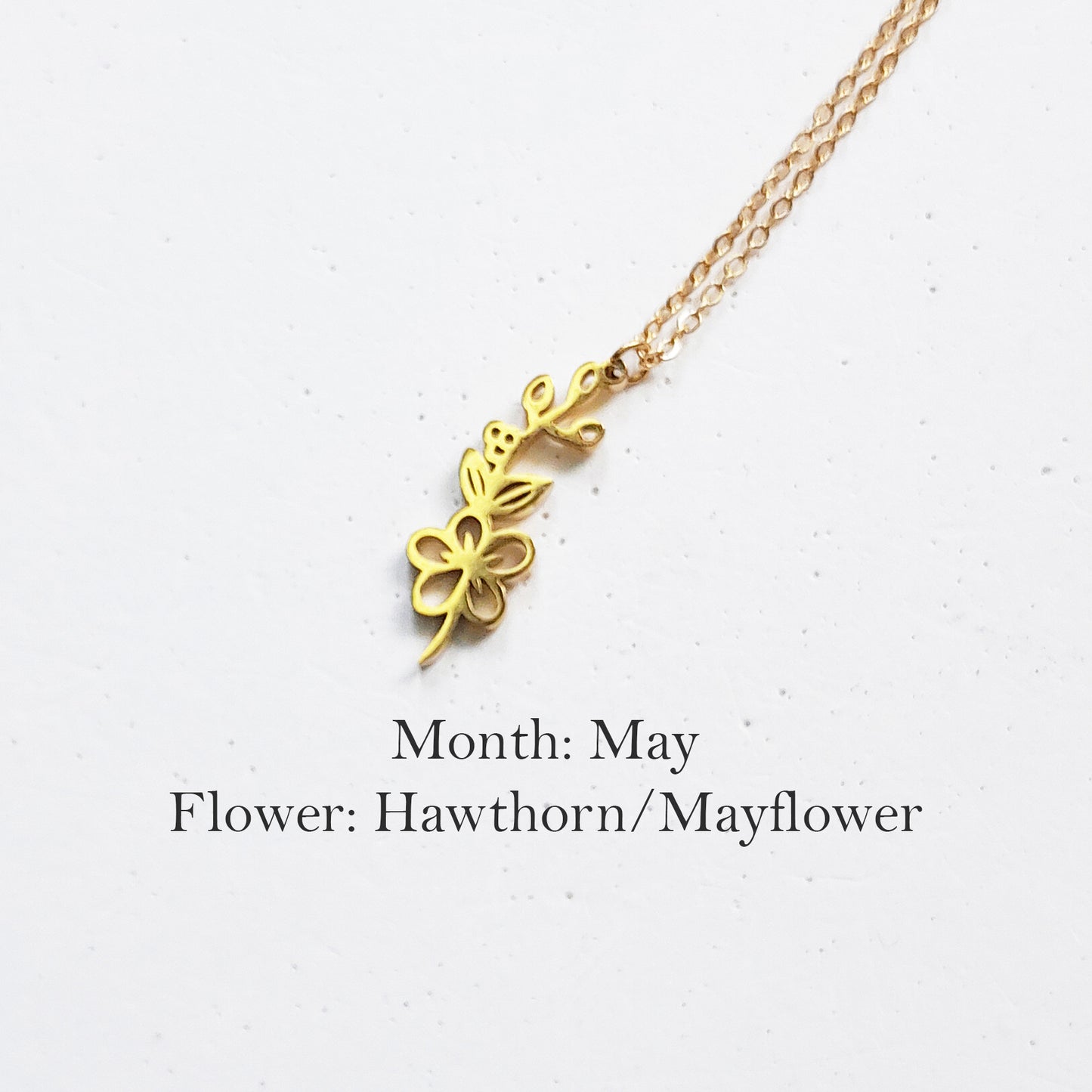 Birth flower necklace, birth month jewelry,