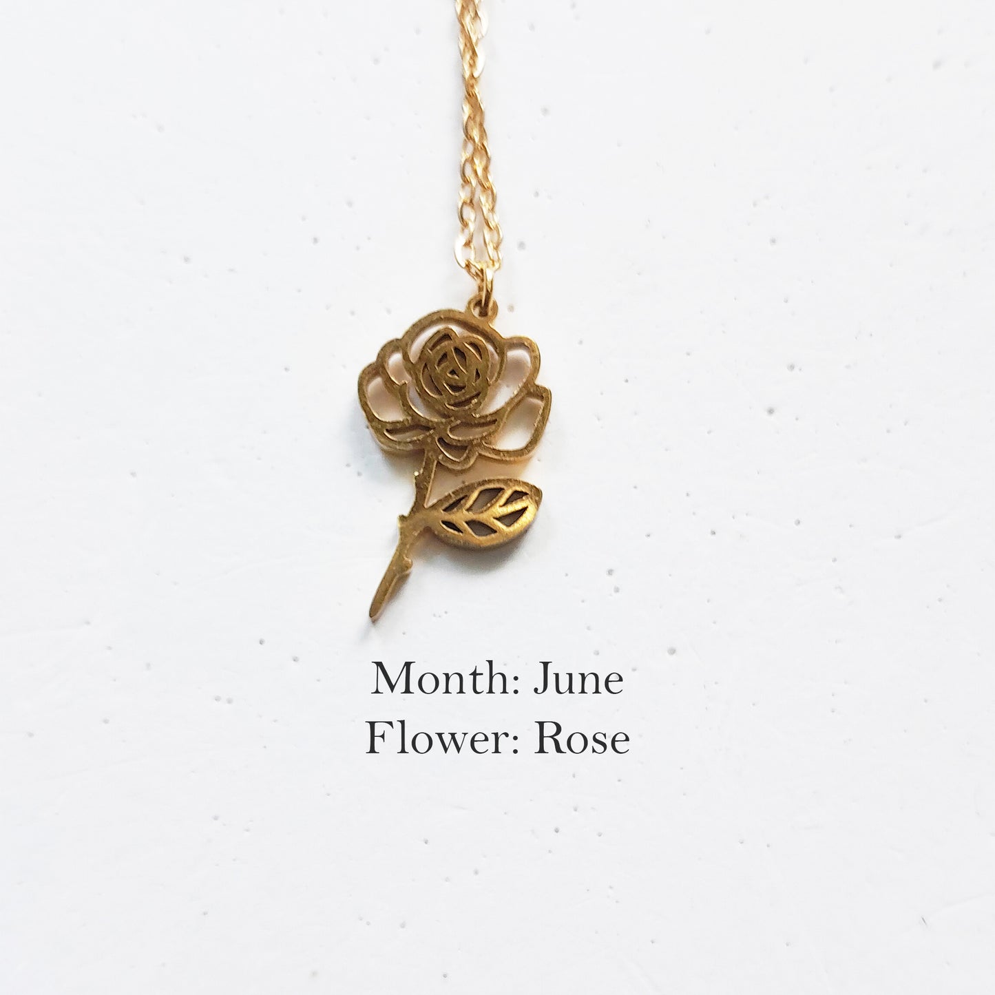 Birth flower necklace, birth month jewelry,