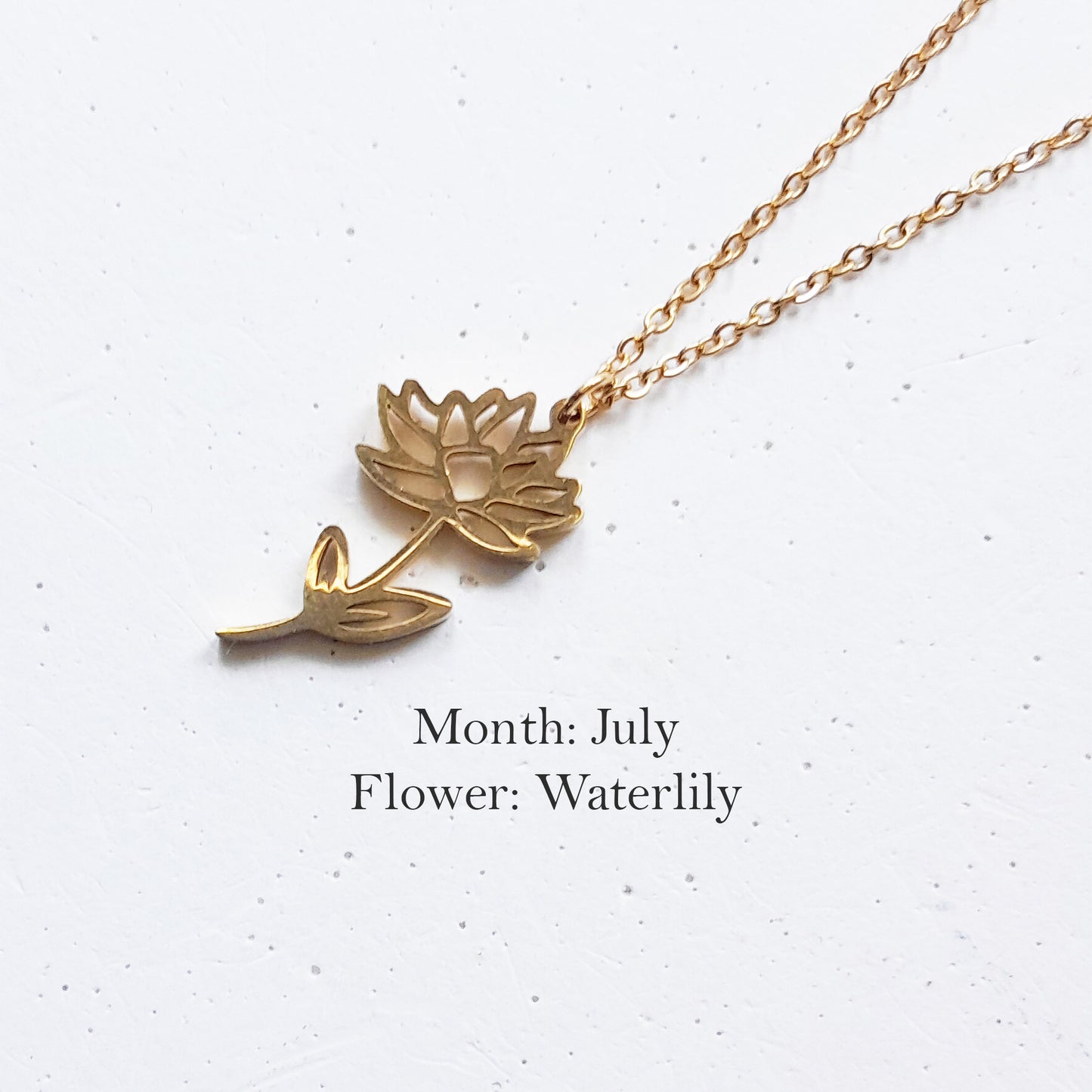 Birth flower necklace, birth month jewelry,