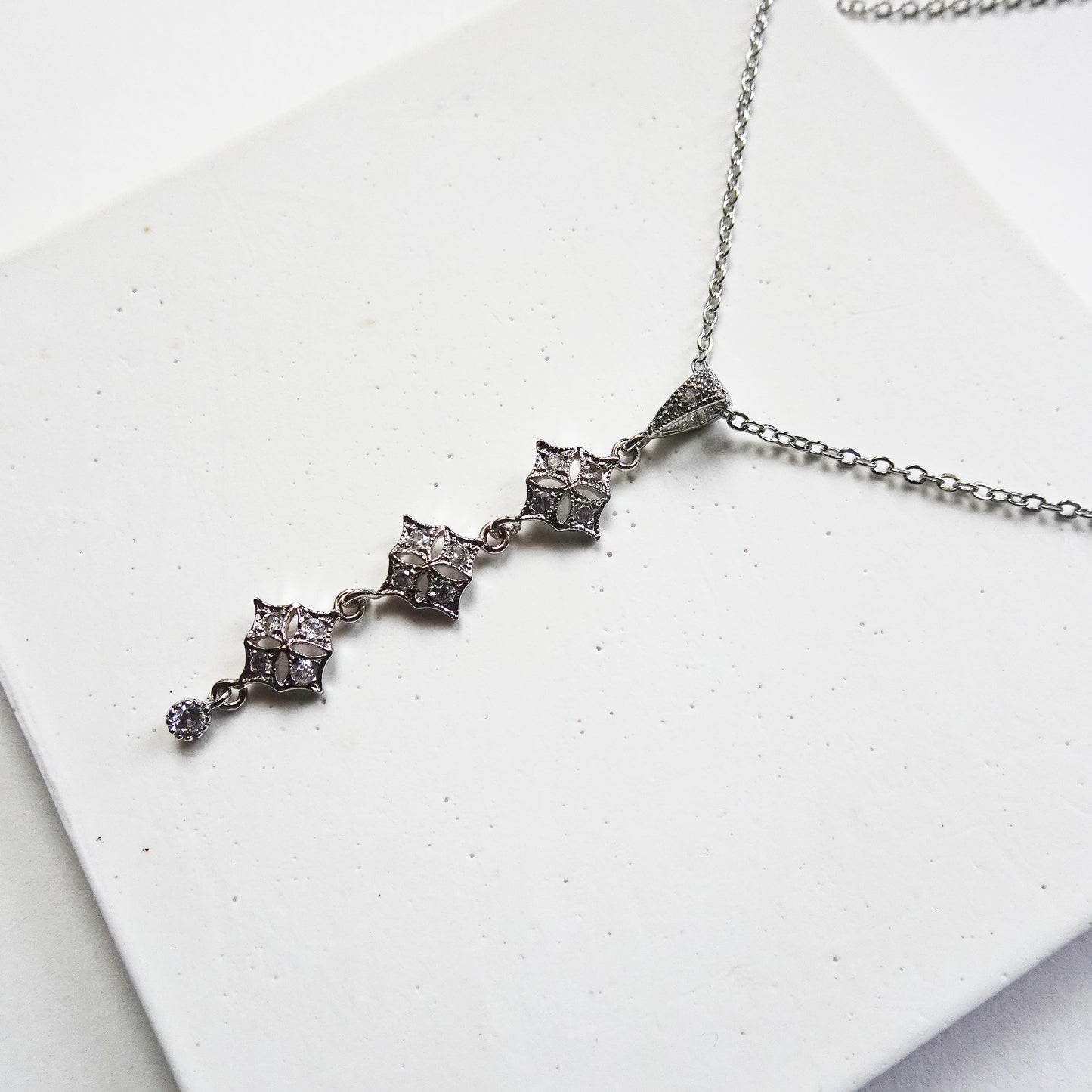 Art deco back necklace for low back wedding dress