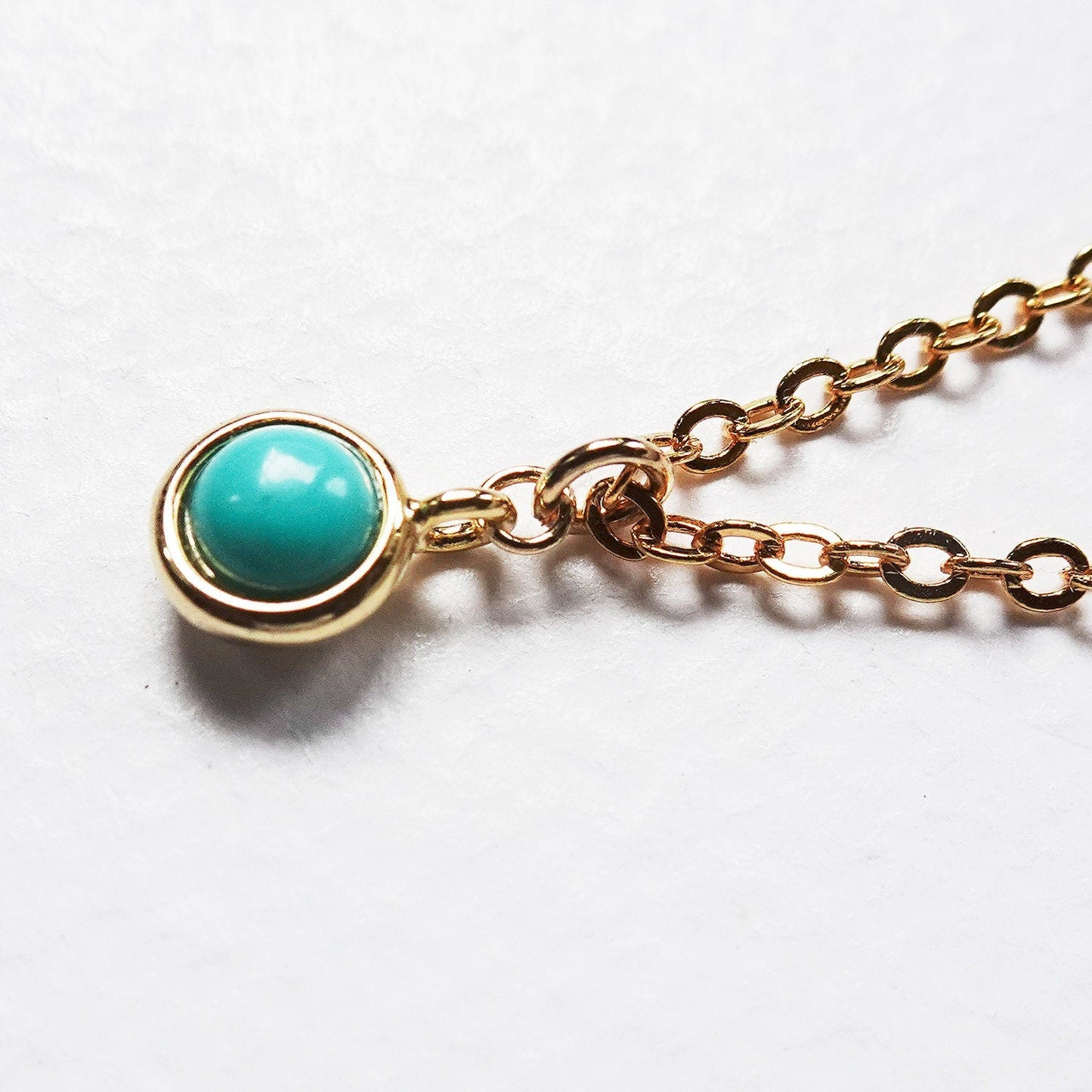 Dainty turquoise necklace perfect for layering
