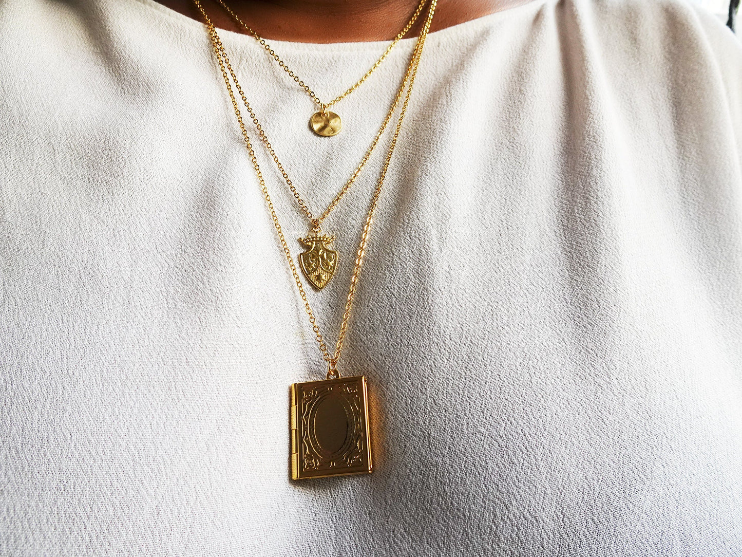 Book Locket Necklace