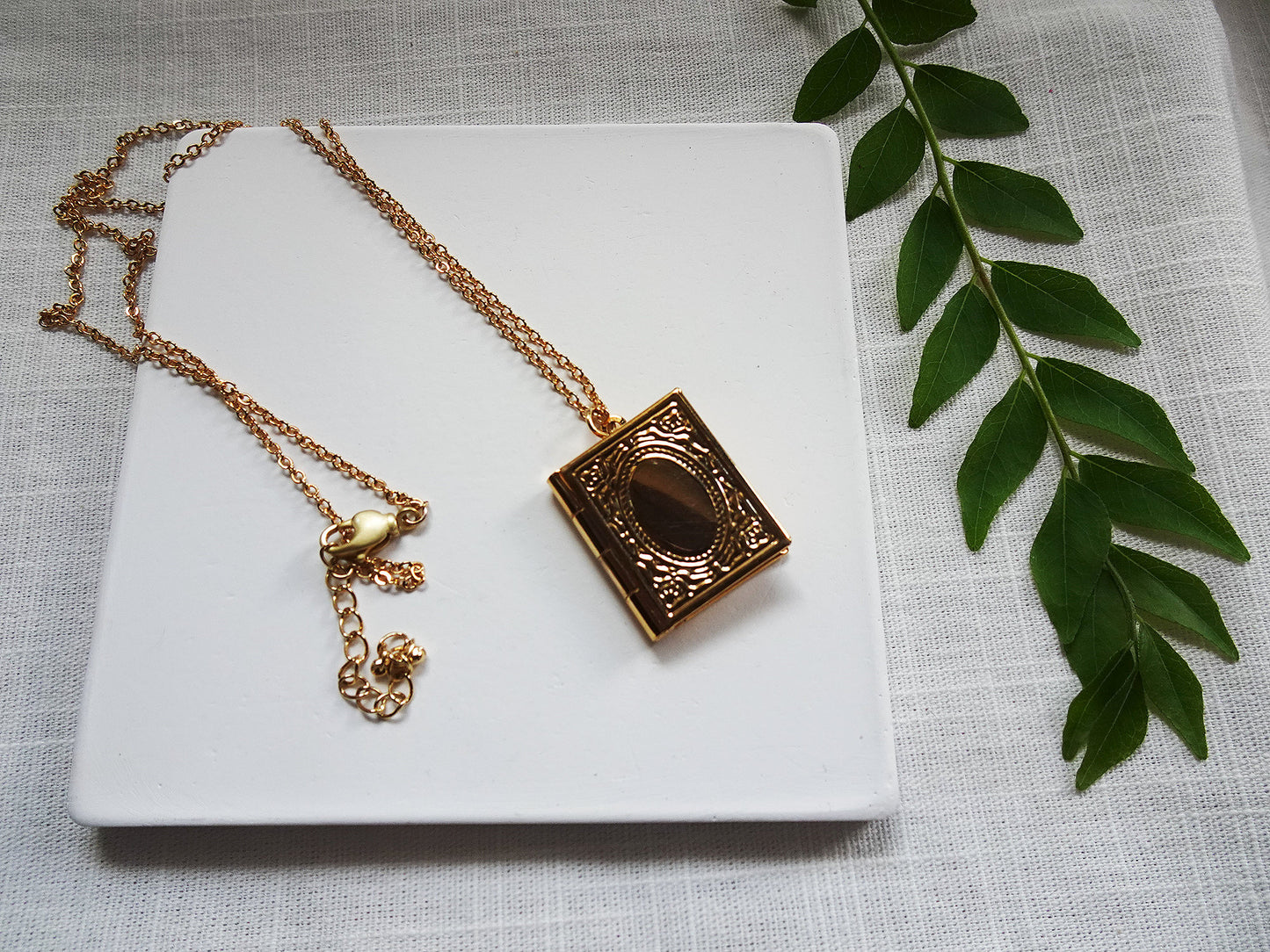 Book Locket Necklace