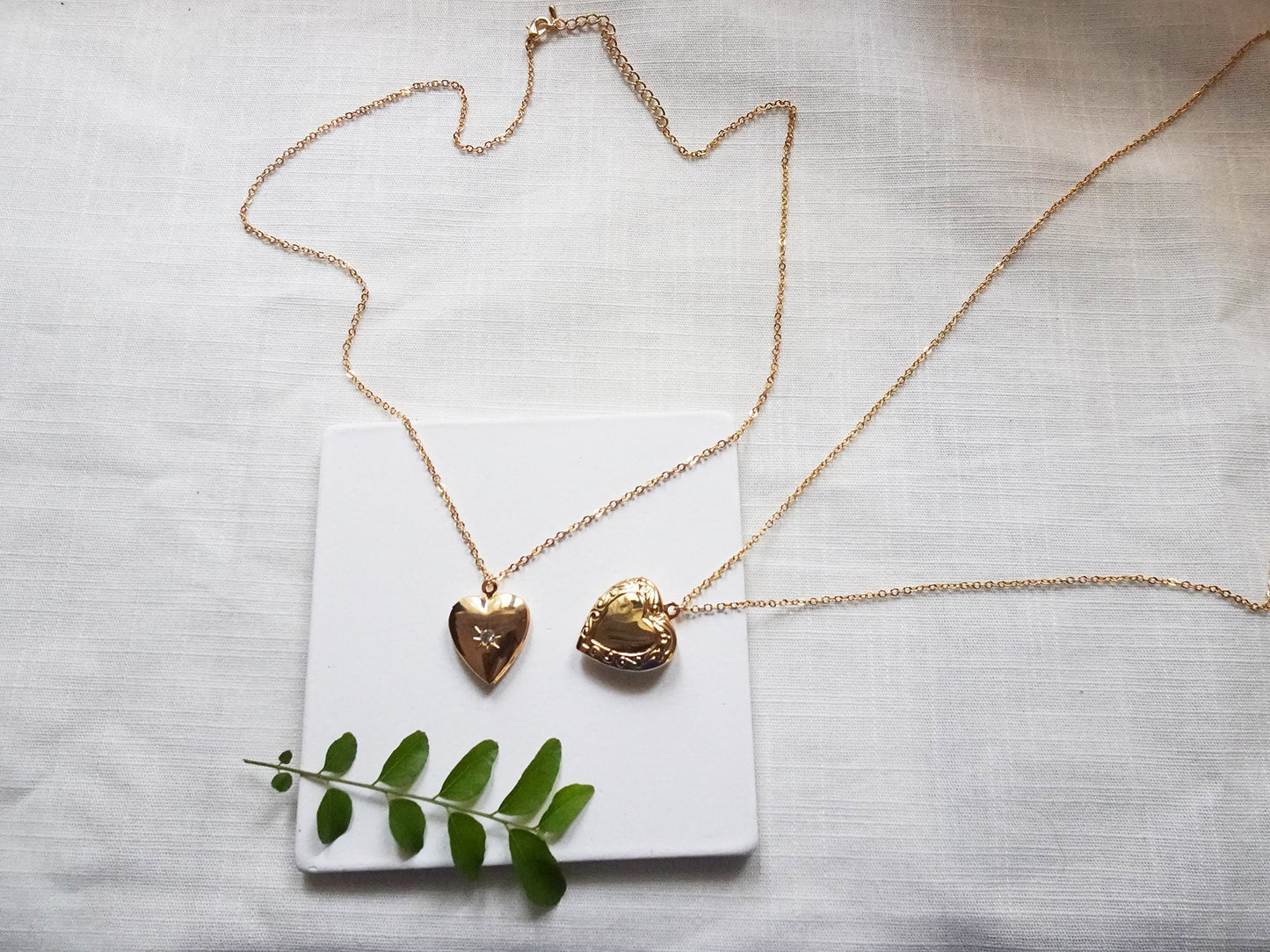 Gold Heart Locket Necklace - 3 Elegant Designs