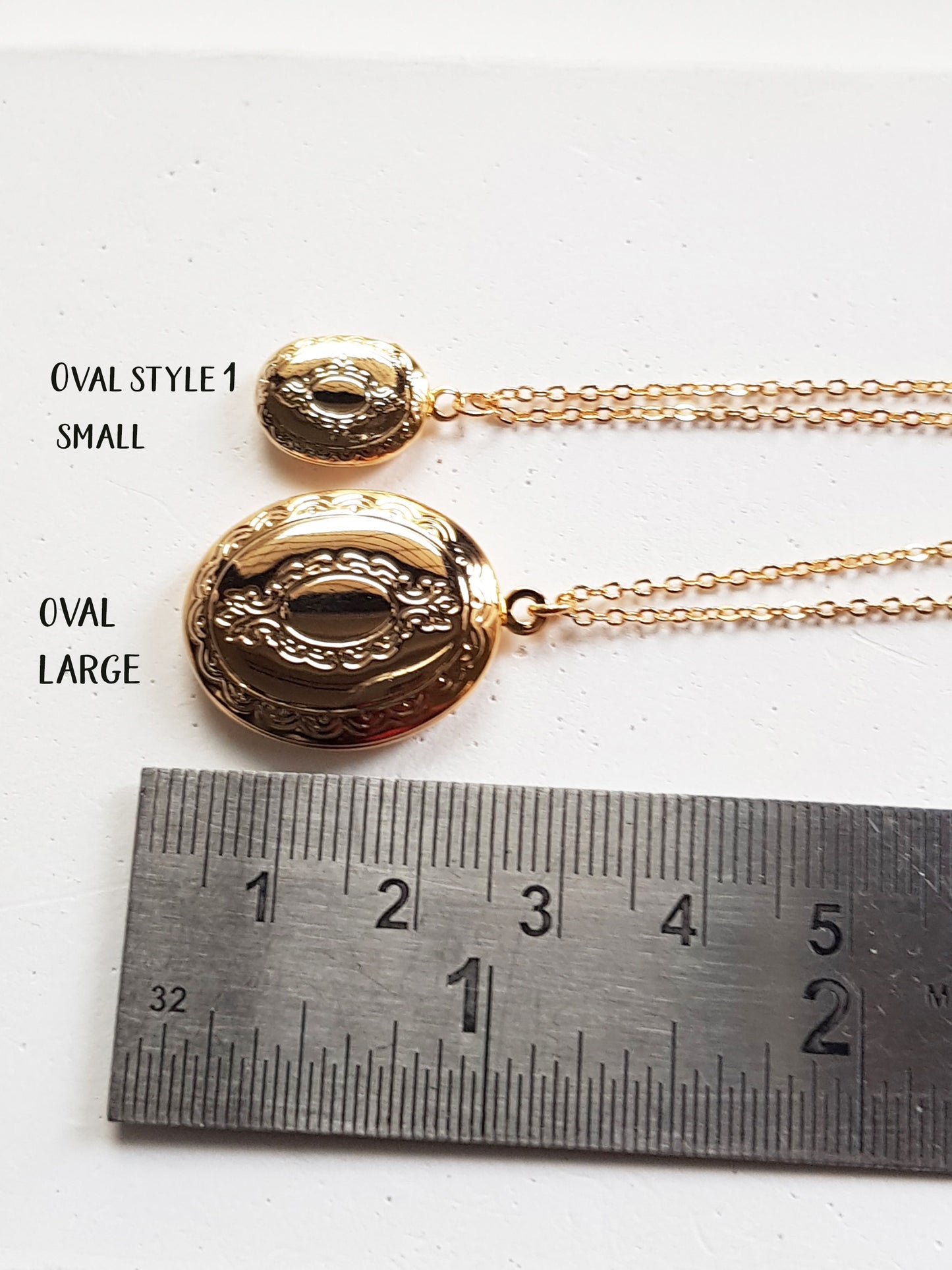 Gold Oval Locket Necklace