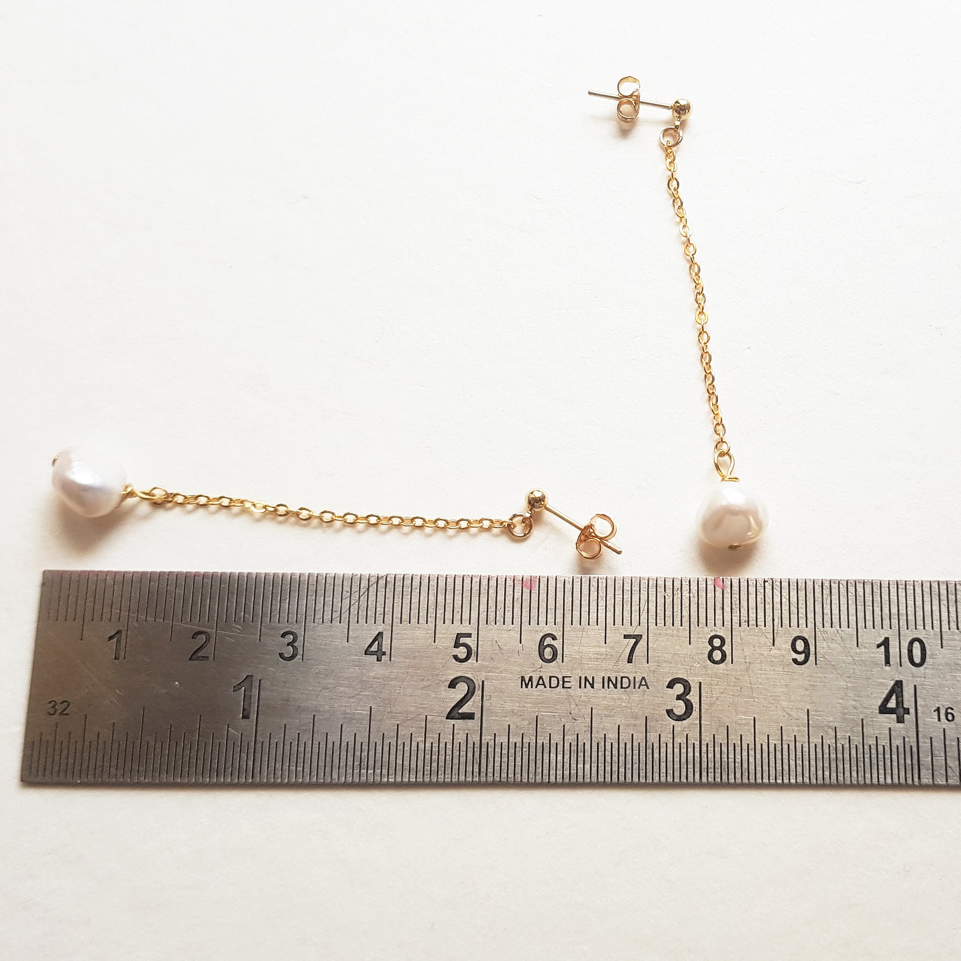 Long pearl earrings wedding - freshwater pearl dangle