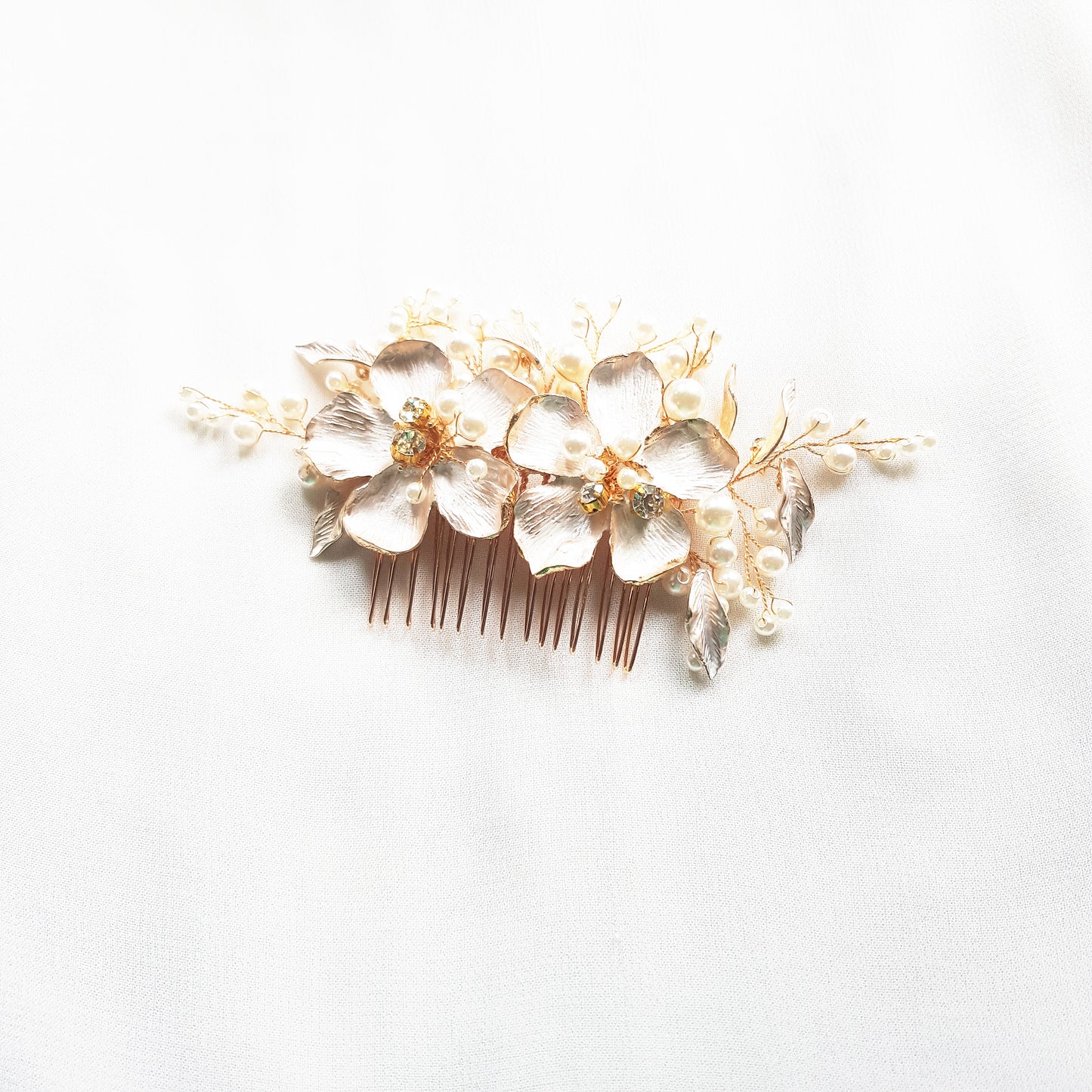 Floral hair comb wedding