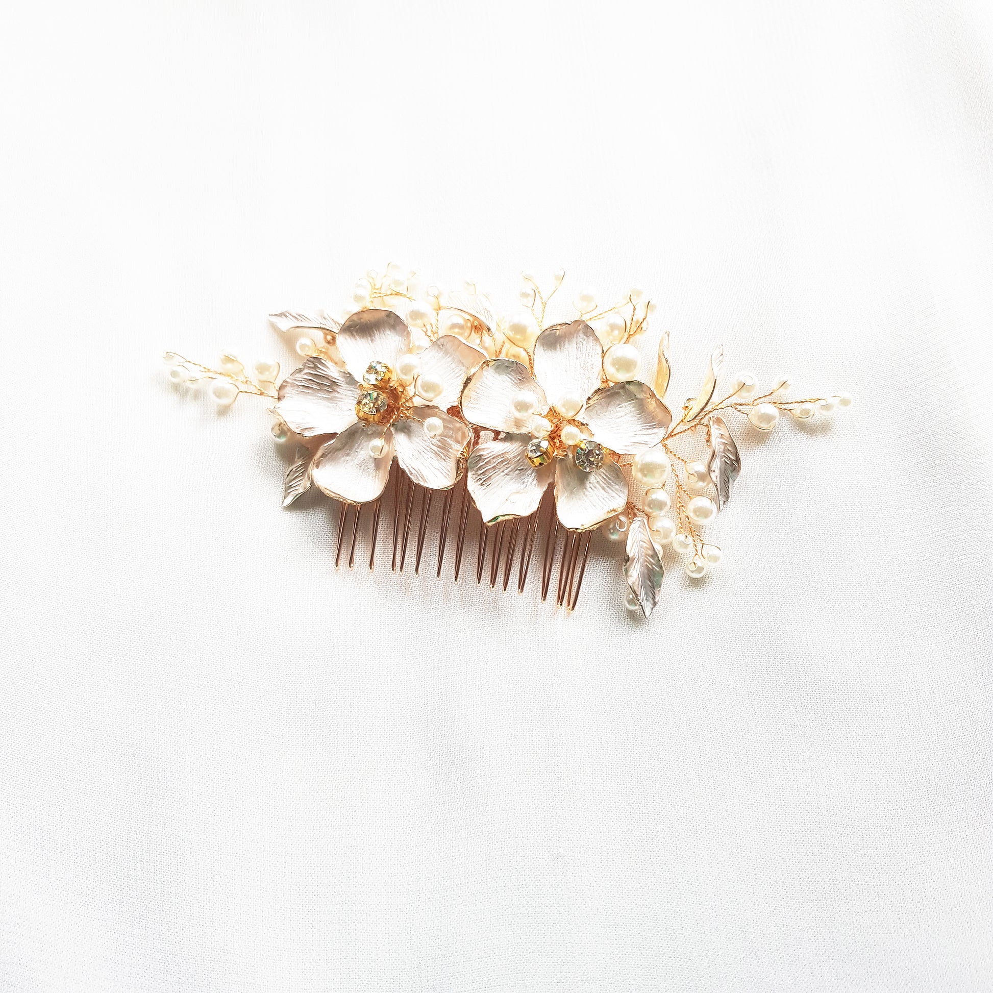 Floral hair comb wedding