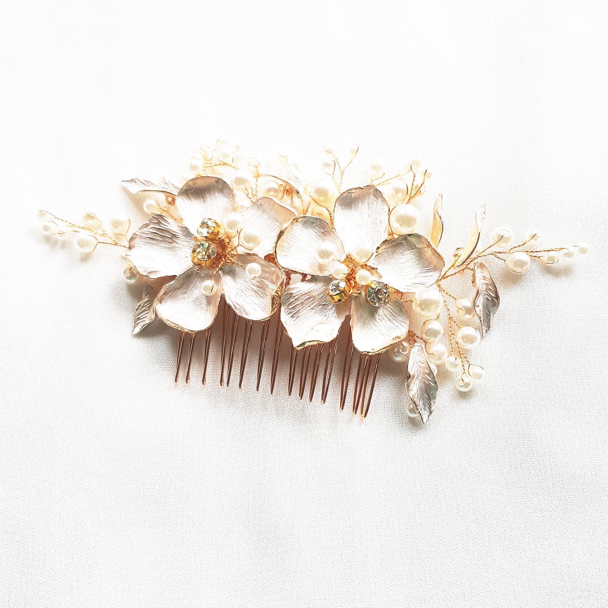 Floral hair comb wedding