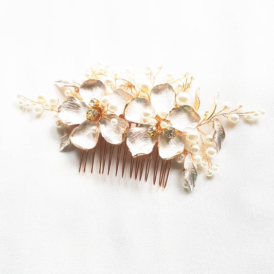 Floral hair comb wedding
