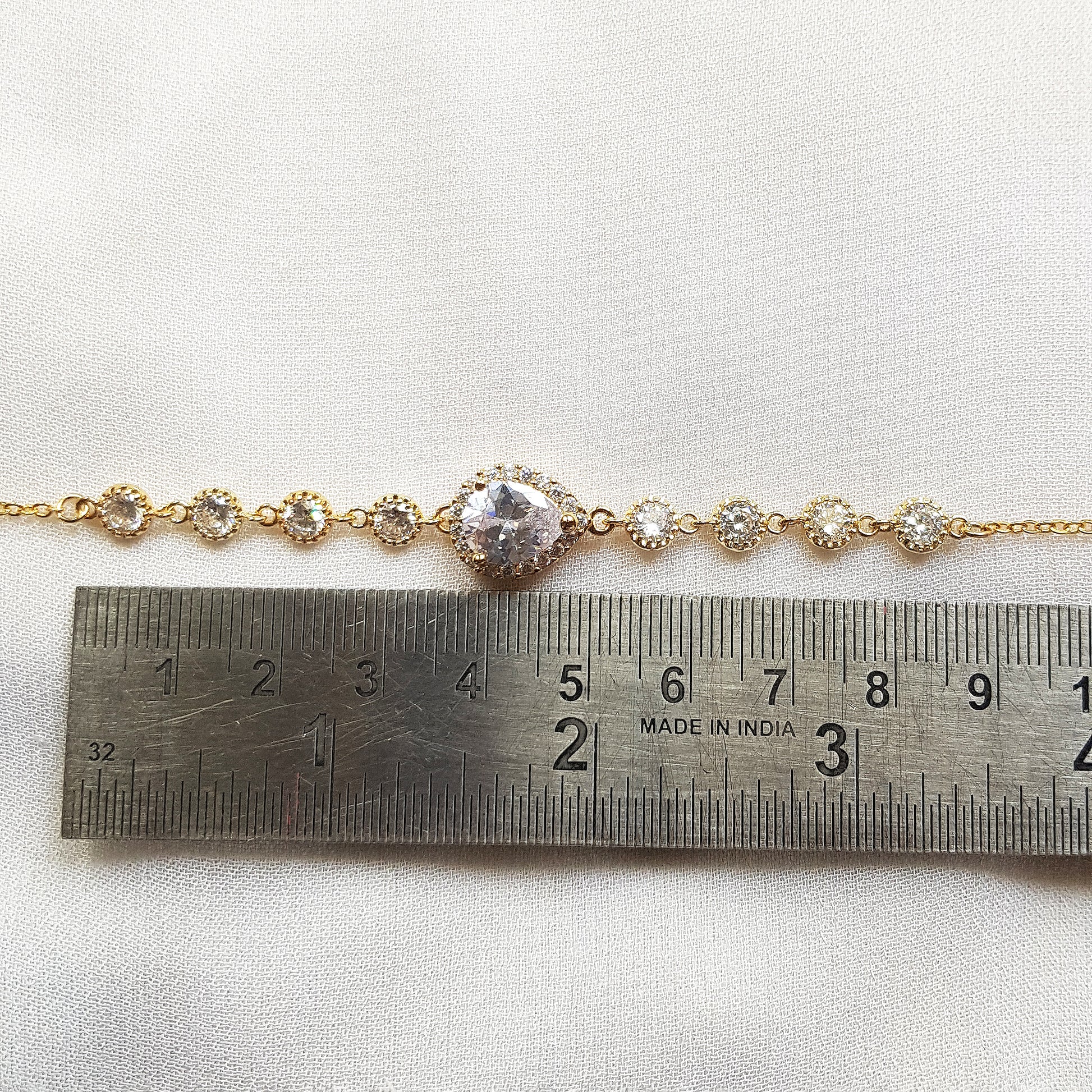 Gold teardrop crystal bridal earrings, bridal jewelry set