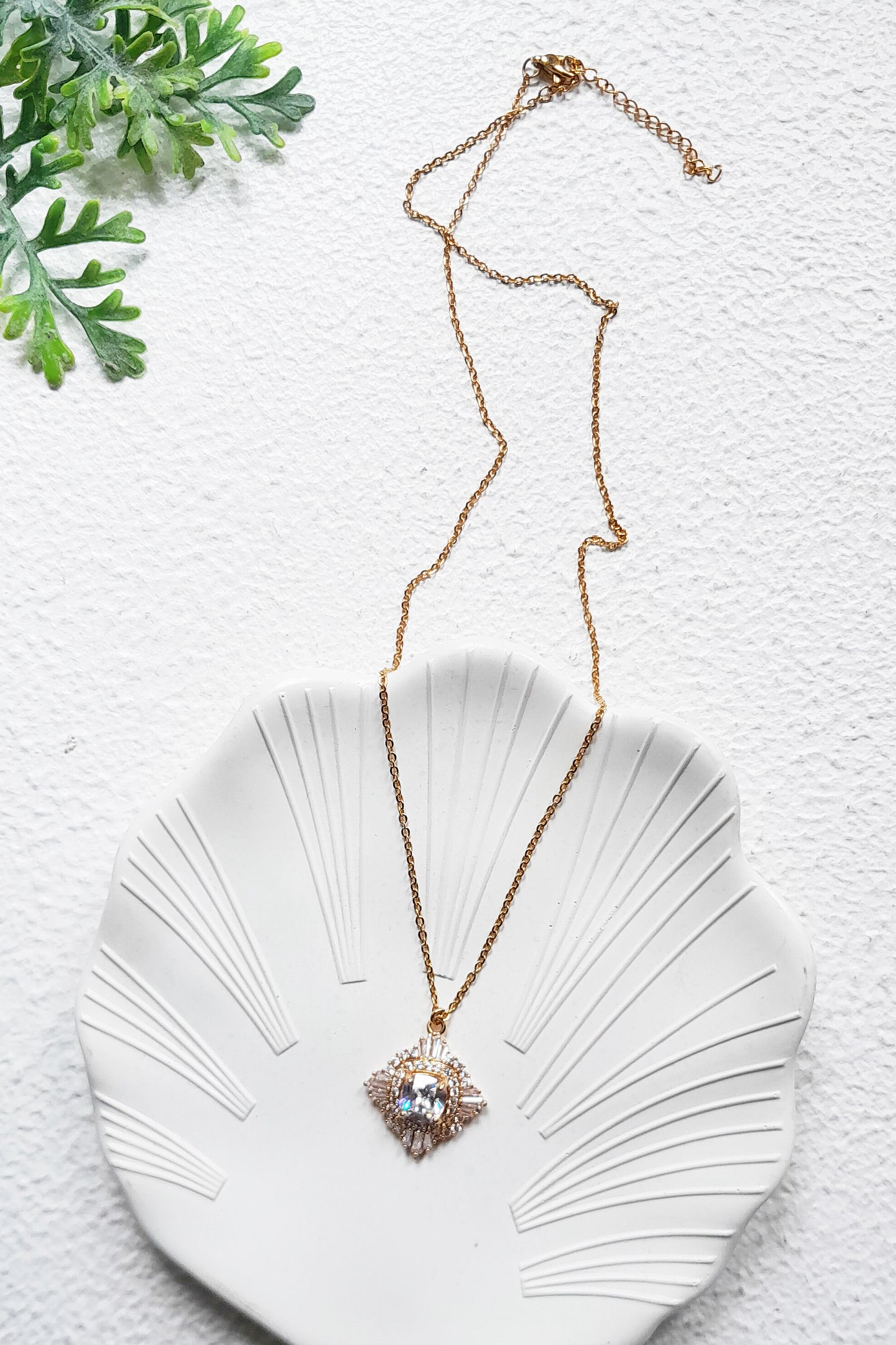 Art Deco Starburst Gold Bridal Jewelry Set