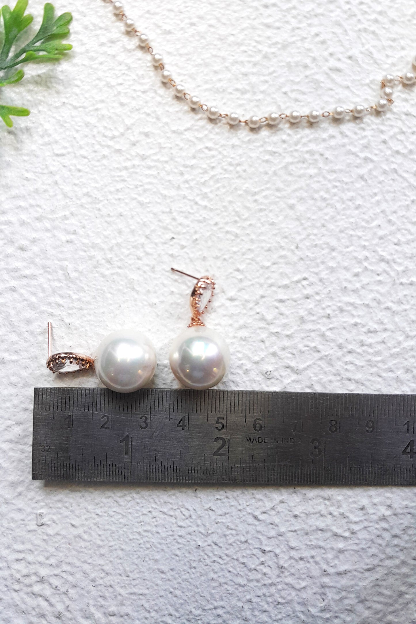 Pearl and Cubic Zirconia Drop Bridal earrings