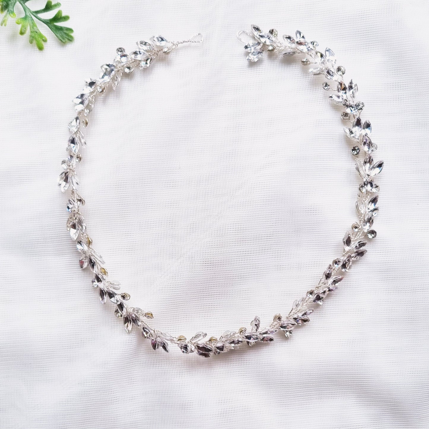 Bridal crystal hair vine