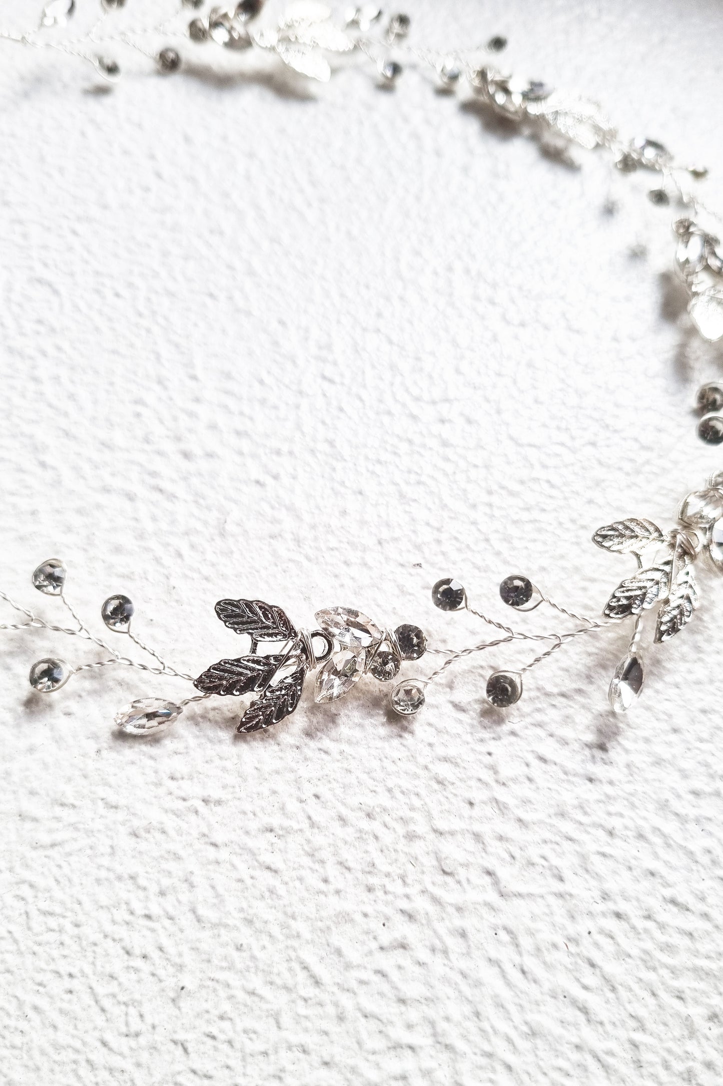 Dainty Leaf Crystal Hair Vine | Bridal