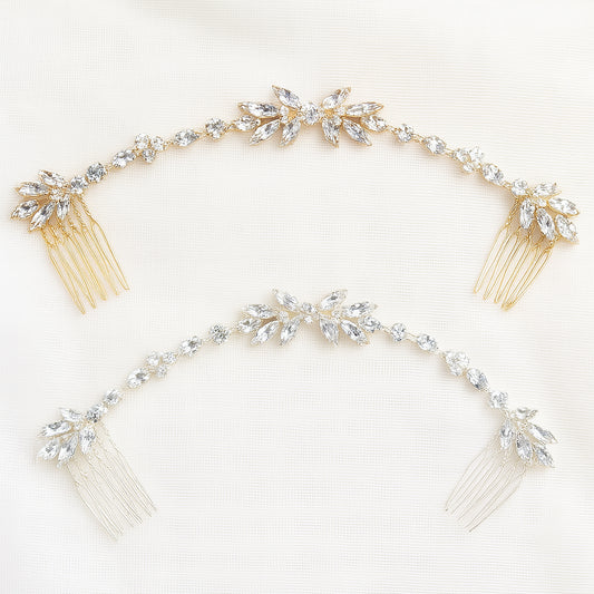 Crystal Bridal Hair Vine - Gold, Silver