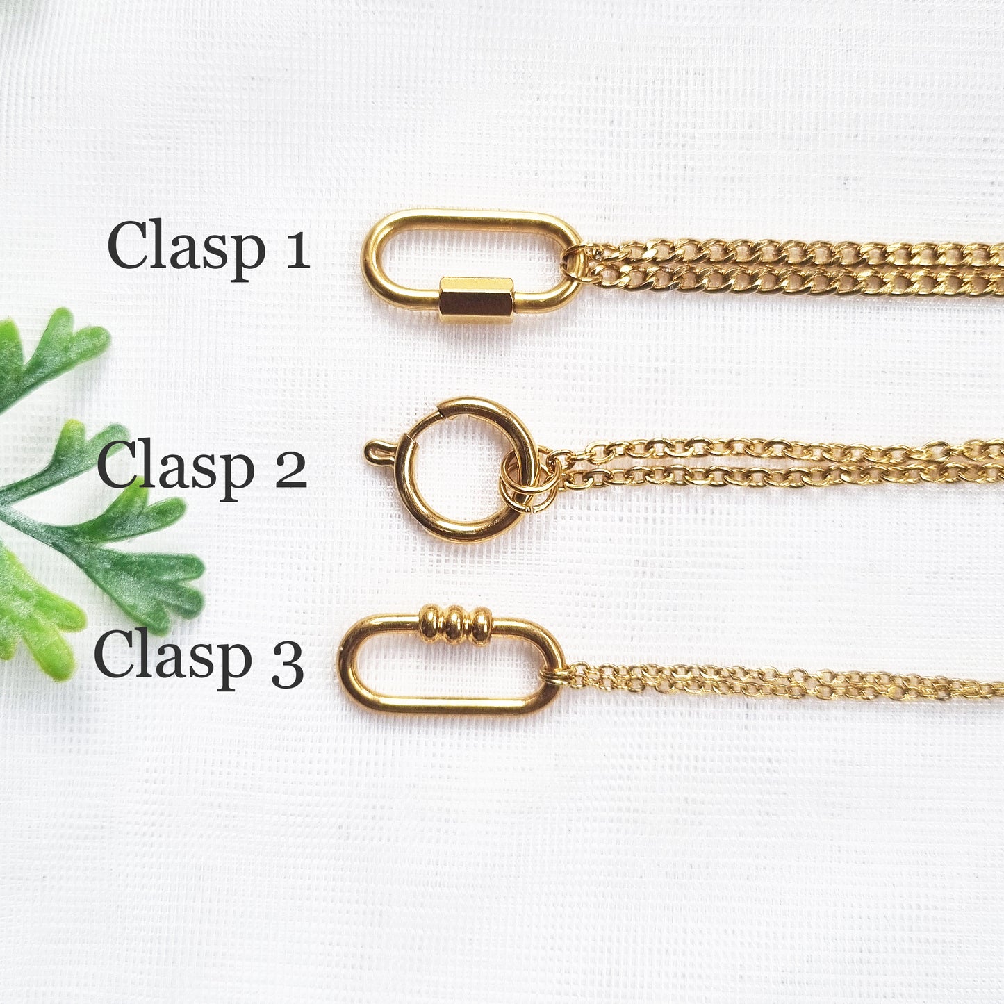 Step 2: Pick your clasp -  Select Your 18k Gold Plated Charm Clasp