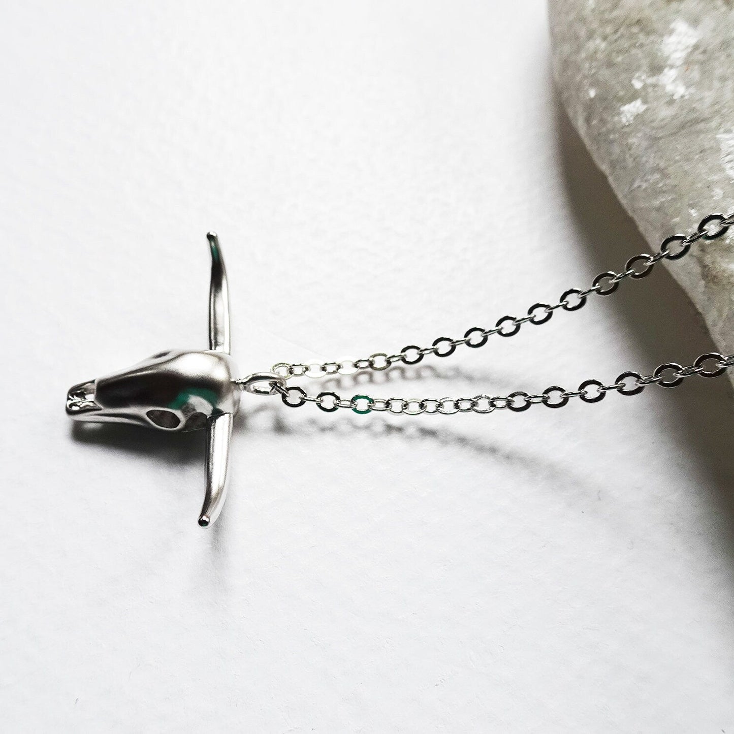longhorn necklace, bull skull necklace, cow skull necklace, cowgirl jewelry