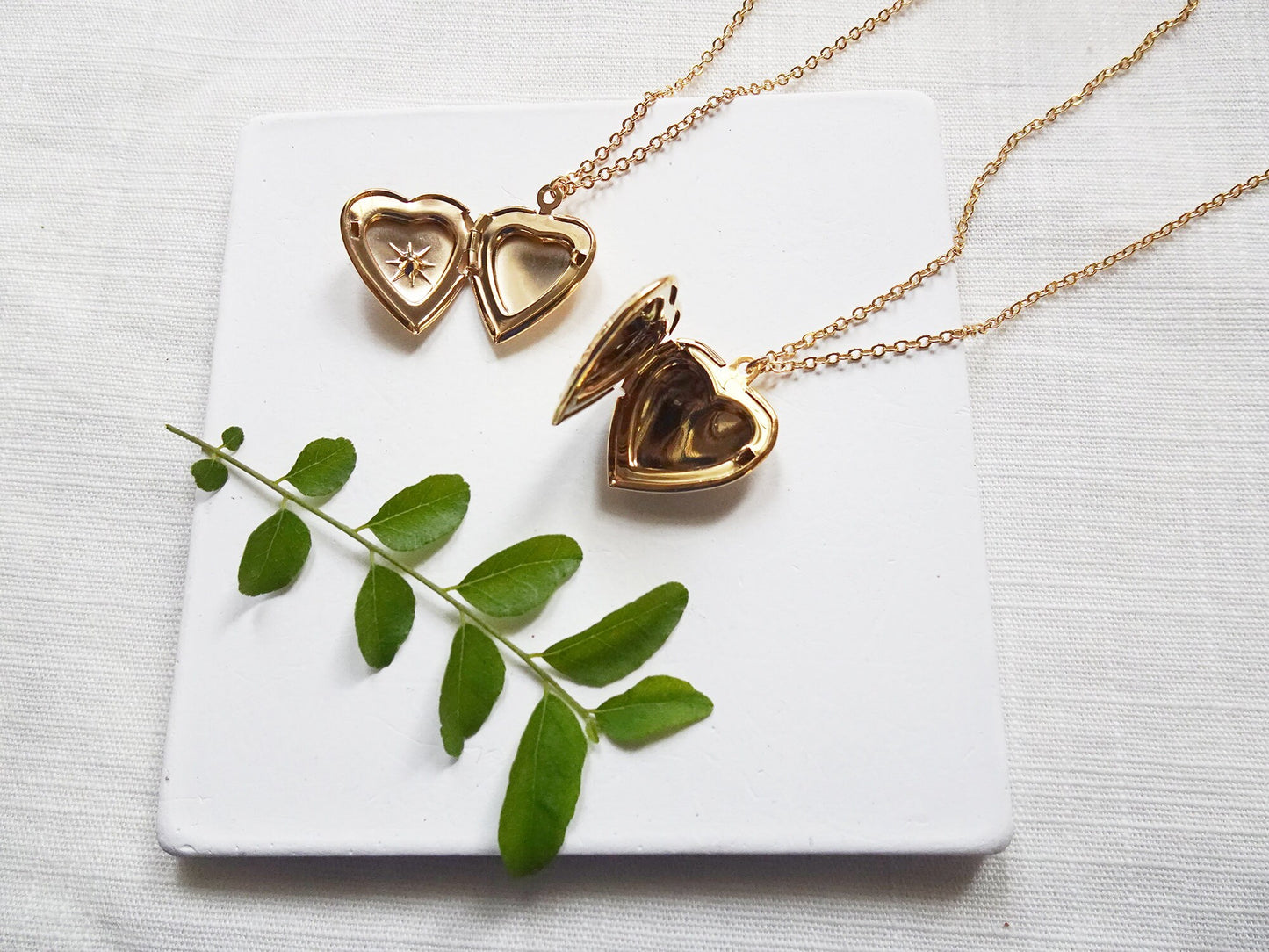 Gold Heart Locket Necklace - 3 Elegant Designs